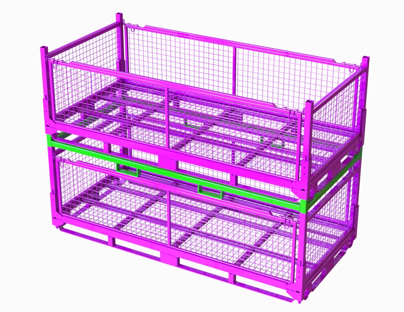 Heavy Duty Transport Cage With Fold Down Doors Oversized Fits Two Pallets Tradesales